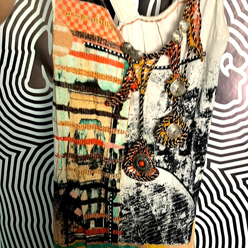 Save the Queen midi dress with embellishments size small no tag STQ unique funky